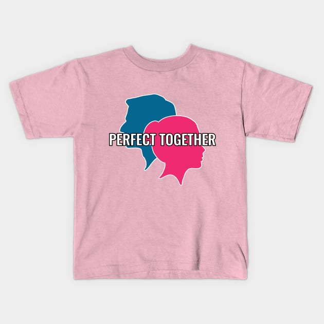 Perfect Together - Valentines Day Special Kids T-Shirt by P2CPOD